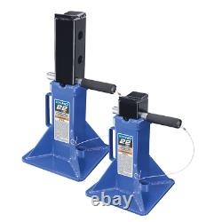 K Tool HD61222 22 Ton Automotive Jack Stands, Heavy-Duty, Adjustable