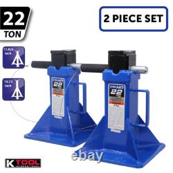 K Tool HD61222 22 Ton Automotive Jack Stands, Heavy-Duty, Adjustable