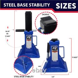 K Tool HD61222 22 Ton Automotive Jack Stands, Heavy-Duty, Adjustable