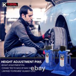 K Tool HD61222 22 Ton Automotive Jack Stands, Heavy-Duty, Adjustable