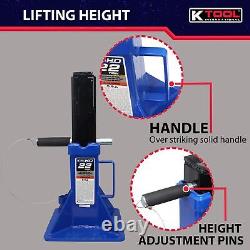 K-Tool KTIHD61222 22 Ton Heavy Duty Jack Stands Pair (HD), Pin Style Lock