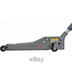 LOW PROFILE 3 Ton Heavy Duty Steel Floor Jack with 2(two) 3 ton Steel Stands NEW