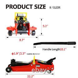 Low Profile 2 Ton Heavy Duty Floor Jack QuickLift Pump Lifting Range 3.3