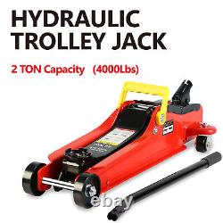 Low Profile 2 Ton Heavy Duty Floor Jack QuickLift Pump Lifting Range 3.3