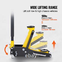 Low Profile Floor Jack 2 Ton Heavy Duty Dual Piston Rapid Pump for Auto Repair
