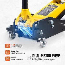Low Profile Floor Jack 2 Ton Heavy Duty Dual Piston Rapid Pump for Auto Repair