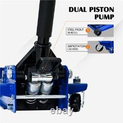 Low Profile Floor Jack 3 Ton Heavy-Duty Steel Dual Piston Hydraulic Pump
