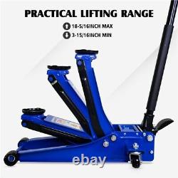 Low Profile Floor Jack 3 Ton Heavy-Duty Steel Dual Piston Hydraulic Pump