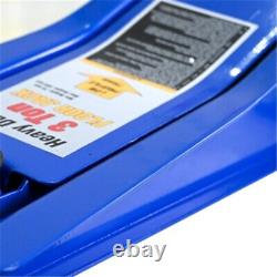 Low Profile Floor Jack 3 Ton Heavy-Duty Steel Dual Piston Hydraulic Pump