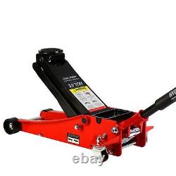 Low Profile Floor Jack 3 Ton Heavy-Duty Steel Dual Piston Pump Lift Car