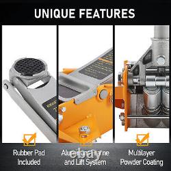 Low Profile Floor Jack 3 Ton Heavy-Duty Steel Dual Piston Pump Lift Car