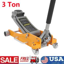 Low Profile Floor Jack 3 Ton Heavy Duty Steel Dual Piston Quick Lift Pump