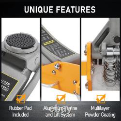 Low Profile Floor Jack 3 Ton Heavy Duty Steel Dual Piston Quick Lift Pump