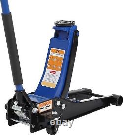 Low Profile Floor Jack 3 Ton Heavy Duty Steel Dual Piston Rapid Pump