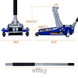 Low Profile Floor Jack 3 Ton Heavy Duty Steel Hydraulic Jack with Dual Piston Pump