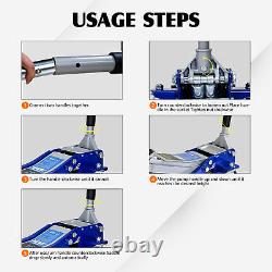 Low Profile Floor Jack 3 Ton Heavy Duty Steel Hydraulic Jack with Dual Piston Pump