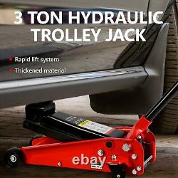 Low Profile Floor Jack 3 Ton Heavy-duty Steel Single Piston Hydraulic Pump