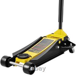 Low Profile Floor Jack 4 Ton Heavy Duty Steel Dual Piston Rapid Pump