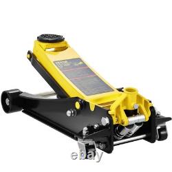 Low Profile Floor Jack 4 Ton Heavy Duty Steel Dual Piston Rapid Pump