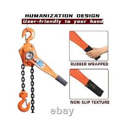 MYOYAY Manual Lever Chain Hoist 3/4 Ton Heavy Duty Ratchet Chain Hoist Chain