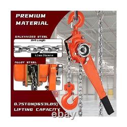 MYOYAY Manual Lever Chain Hoist 3/4 Ton Heavy Duty Ratchet Chain Hoist Chain