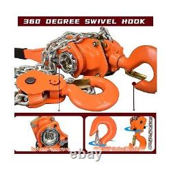 MYOYAY Manual Lever Chain Hoist 3/4 Ton Heavy Duty Ratchet Chain Hoist Chain