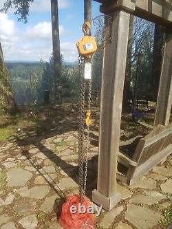 Magna Heavy Duty Chain Hoist 1 Ton Fall Chain Hoist 20 Foot EUC