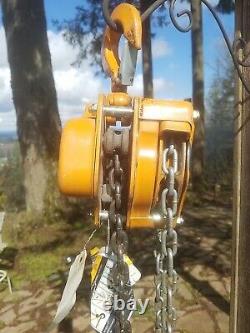 Magna Heavy Duty Chain Hoist 1 Ton Fall Chain Hoist 20 Foot EUC