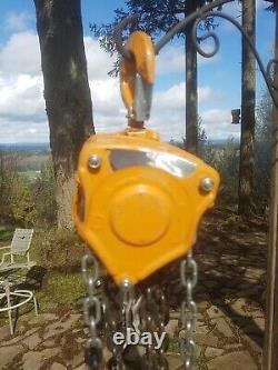 Magna Heavy Duty Chain Hoist 1 Ton Fall Chain Hoist 20 Foot EUC