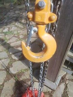 Magna Heavy Duty Chain Hoist 1 Ton Fall Chain Hoist 20 Foot EUC