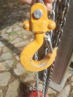 Magna Heavy Duty Chain Hoist 1 Ton Fall Chain Hoist 20 Foot EUC