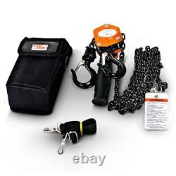 Manual Chain Hoist Come Along 1/4 Ton 550lbs Capacity 5' Foot Lift 2 Heavy Duty