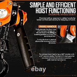 Manual Chain Hoist Come Along 1/4 Ton 550lbs Capacity 5' Foot Lift 2 Heavy Duty
