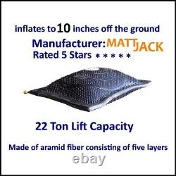 MattJack 22 Ton Lift Capacity Heavy Duty New Air Bag Jack 5 Layers Aramid Fibers
