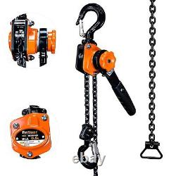 Mini Lever Chain Hoist with 20' Lift G80 Chain Heavy Duty Hooks 1/2 Ton Capacity