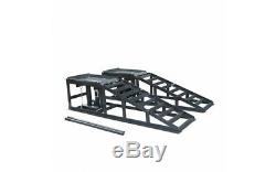 NEW Heavy Duty Grey Hydraulic Car Lift Ramp With 2 Ton Jack X2 Garage Workshop