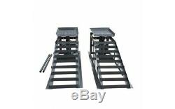 NEW Heavy Duty Grey Hydraulic Car Lift Ramp With 2 Ton Jack X2 Garage Workshop