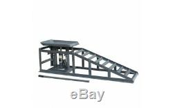 NEW Heavy Duty Grey Hydraulic Car Lift Ramp With 2 Ton Jack X2 Garage Workshop