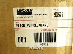 NEW Lincoln 10 Ton Vehicle Jack Stand 93522 Heavy Duty Made In USA High Height