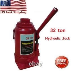 New 32 Ton Emergency Hydraulic Bottle Jack Lift For Truck Bus Car Heavy Duty Red