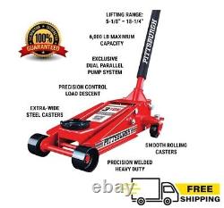 New 3-ton Floor Jack with RAPID PUMP 6000 Workload Heavy Duty Steel Car Truck