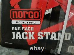 Norco 81012 Heavy Duty 12 Ton Capacity Jack Stand (lot of 2)