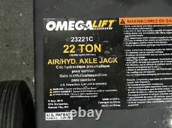 Omega Lift Heavy Duty Air Hydraulic Axle Jack 22 Ton Capacity 23221C No Handle
