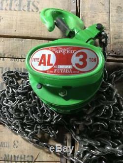 POWERFUL FUTABA 3 TON 6200lb Extra Heavy Duty Chain Fall 10 FT Lift Hoist