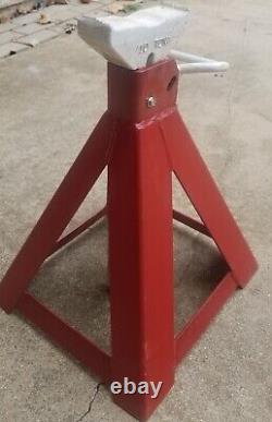 Pair 10 Ton Ratchet Style Jack Stand Heavy Duty Made In USA Central City Mfg