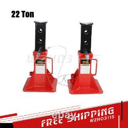 Pair 22 Ton (44,000 lbs) Heavy Duty Pin Type Car Jack Stands for Trucks Trailers