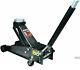 Pittsburgh 3 Ton Steel Heavy Duty Floor Jack With Rapid Pump Extra Wide Caster