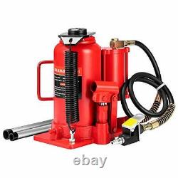 Pneumatic Air Hydraulic Bottle Jack With Manual Hand Pump 20 Ton Heavy Duty Auto