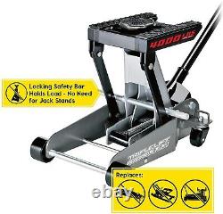 Portable Car Lift 2 Ton Floor Jack Hydraulic Motorcycle Heavy Duty 4000lb Triple