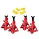Powerbuilt Jack Stands, 6 Ton, Heavy Duty Steel Withstand Covers
